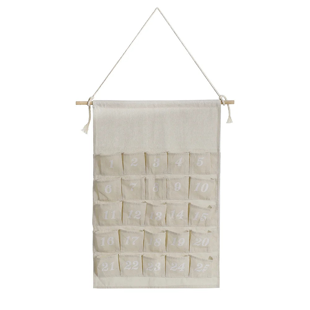 Christmas Advent Calendar With Pockets Personalized