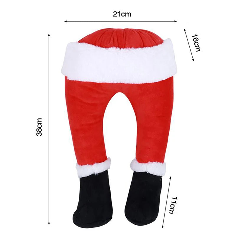 Christmas Tree Decoration Santa Claus Legs Plush Door Decor Santa Claus Elf Leg Christmas Decor For Home Hanging Ornaments 2024