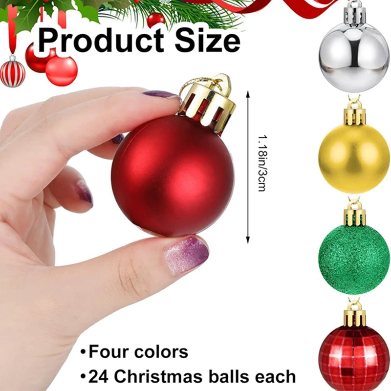 36Pcs 3CM Christmas Balls