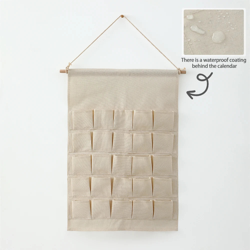 Christmas Advent Calendar With Pockets Personalized