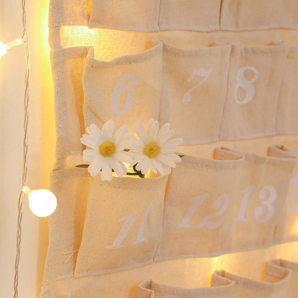 Christmas Advent Calendar With Pockets Personalized